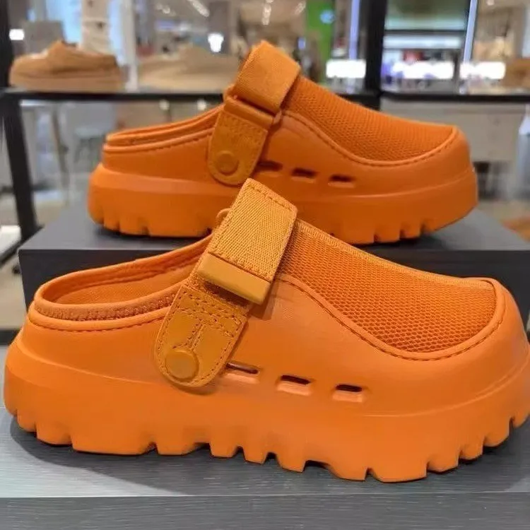 

Thick-soled height-increasing slip-on breathable lightweight beach women's shoes with hidden lift