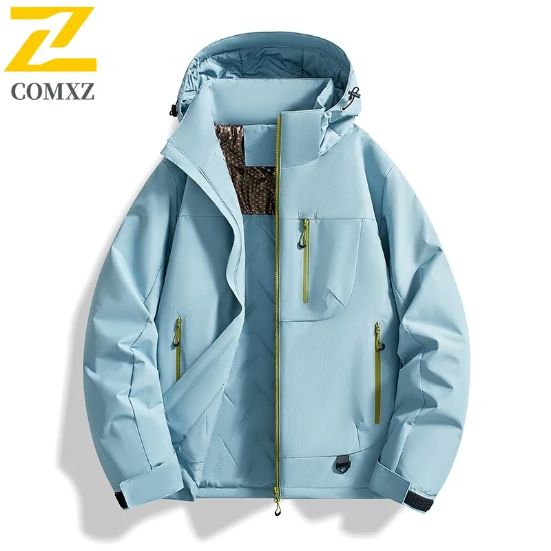 COMXZ 2025 Winter Graphene Lined Couples Jacket Waterproof Windproof Thick Outdoor Sports Warm Tactics Leisure Windbreaker