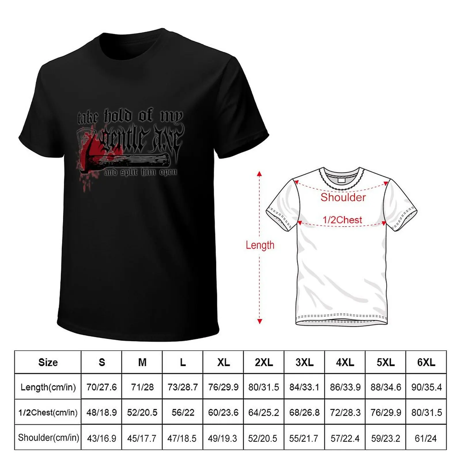 Gentle Axe (Lingua Ignota) T-Shirt Urban Style Casual Short Sleeve Top