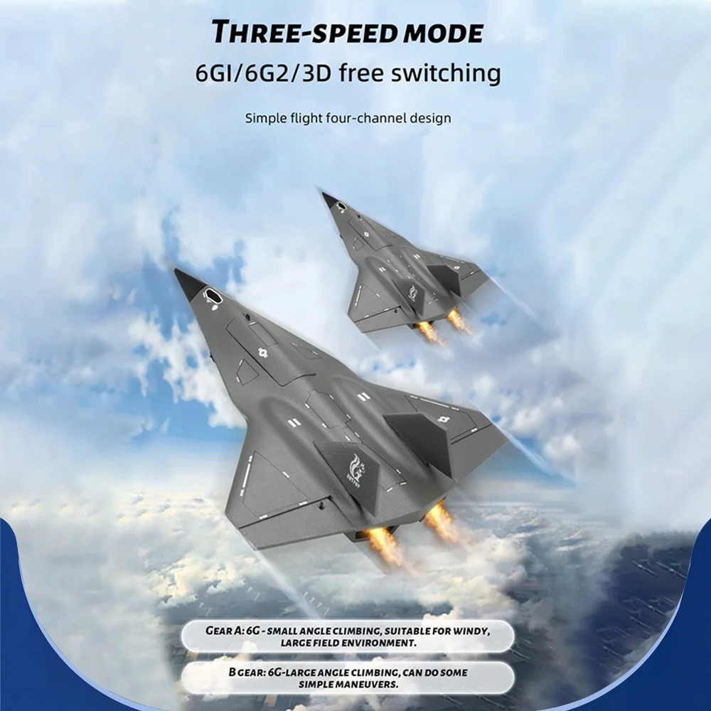 9IMOD SR72 RC avion 2.4G 4CH télécommande Drone intégré Gyro RC Future avion de chasse