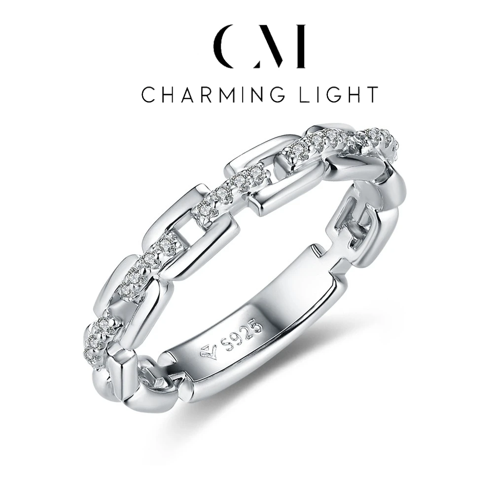 CHARMING 2025 Elegant Moissanite Rings Lab Diamond for Unisex 925 Sterling Silver Wedding Fine Jewelry Pass Diamond Test Gifts