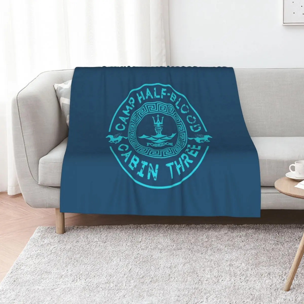 camp half blood - half Throw Blanket Heavy Thermal Plaid on the sofa Soft Plaid funny gift cosplay anime Blankets