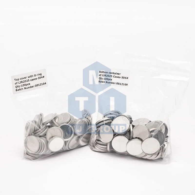 100 مجموعة من 316 قذائف القطب الكهربائي الإيجابية والسلبية من الفولاذ المقاوم للصدأ علبة البطارية مجموعة خلايا الأزرار 2025 بطارية زر