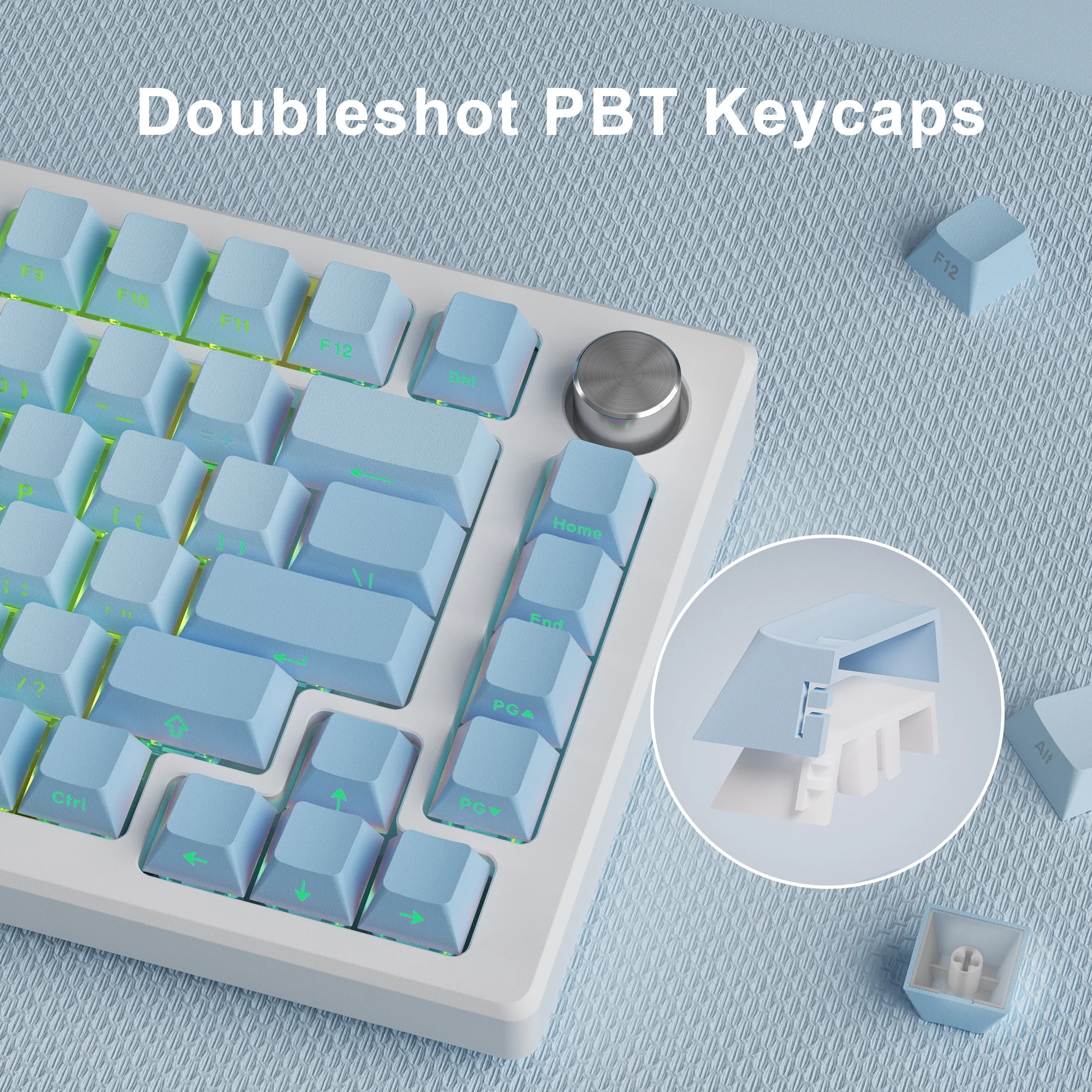 مادة PBT غاسل يوان الأزرق، الرياضات الإلكترونية المكتبية الأصلية مع أغطية مفاتيح عمودية، مناسبة لتصويب النحل Maicong