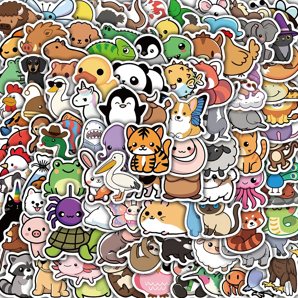 100/200PCS Tier 2 Aufkleber Notebook Retro Cartoon Gitarre Laptop Koffer Gepäck Notebook Mehr Wasserdicht Landschaft Aufkleber ﻿