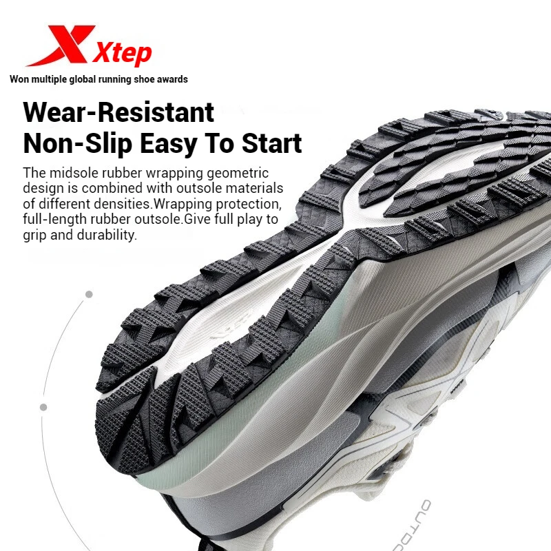 Xtep Steep Mountain Running Shoes For Men 2024 Autumn Comfortable Sports Shoes Cushion Support Breathable Sneakers 876319110007