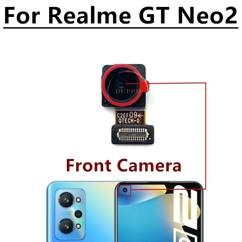 Kamera tylna do Realme GT Neo2 Neo 2 oryginalny Mian z tyłu moduł aparat do Selfie Flex części do naprawy części do kabli