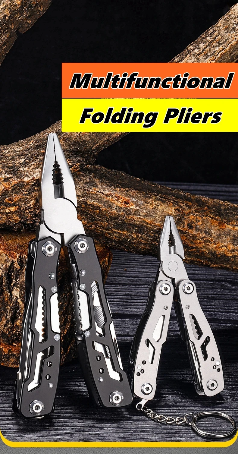 Pocket Mini Pliers Screwdriver Folding Small Multitool Opener Nail File Precision Pliers Hand Tools Outdoor Emergency Tool