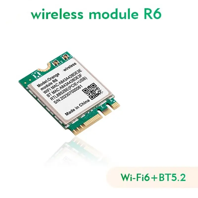 N93RNEW Pi Wifi Module Wi-Fi6+BT5.2 With PCIE For Opi 5 Plus Board M.2 E-Key Wireless Module