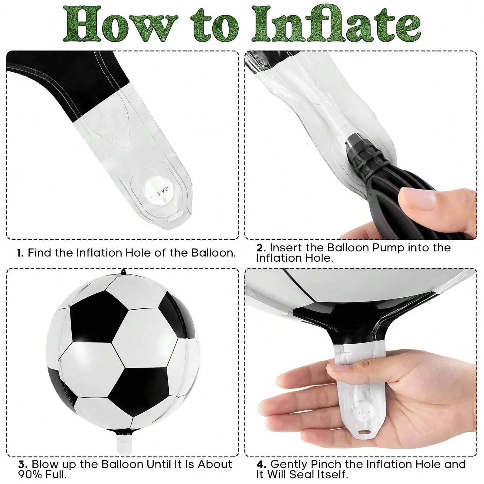 6 قطع 22 بوصة 4D بالونات كرة القدم زينة حفلات كرة القدم بالونات احباط كرة القدم زينة حفلة عيد ميلاد كرة القدم #6