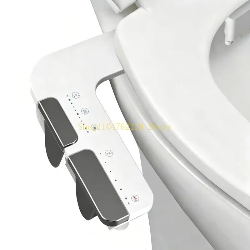 Mounted Bidet Attachment for Toilet, Manual Hot and Cold Water Inlet, ABS Body for Bathroom Washing During Regular Daily Use