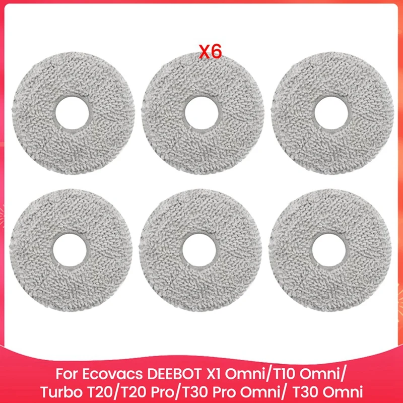 Bantalan Kain Pel untuk Ecovacs DEEBOT X1 Omni/T10 Omni/Turbo T20/T20 Pro/T30 Pro Omni/ T30 Omni Suku Cadang Vakum