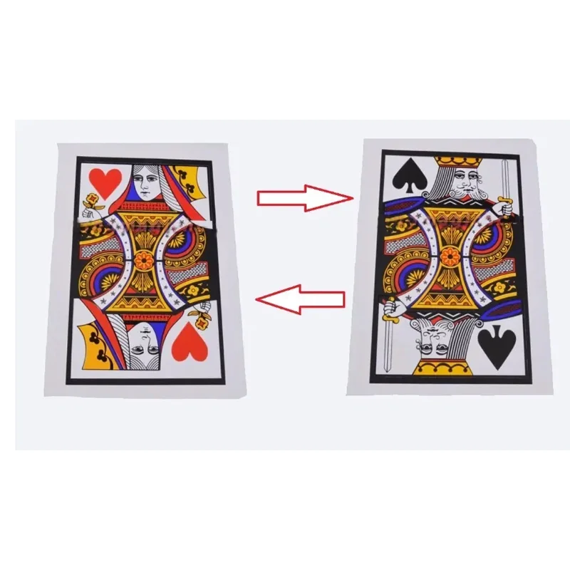 3pcs/Lot Automatic Three Card Monte (Q, K)(28*42.5cm) - Magic Trick Card Magic/Accessories Prop Close Up Magic Comedy Magic