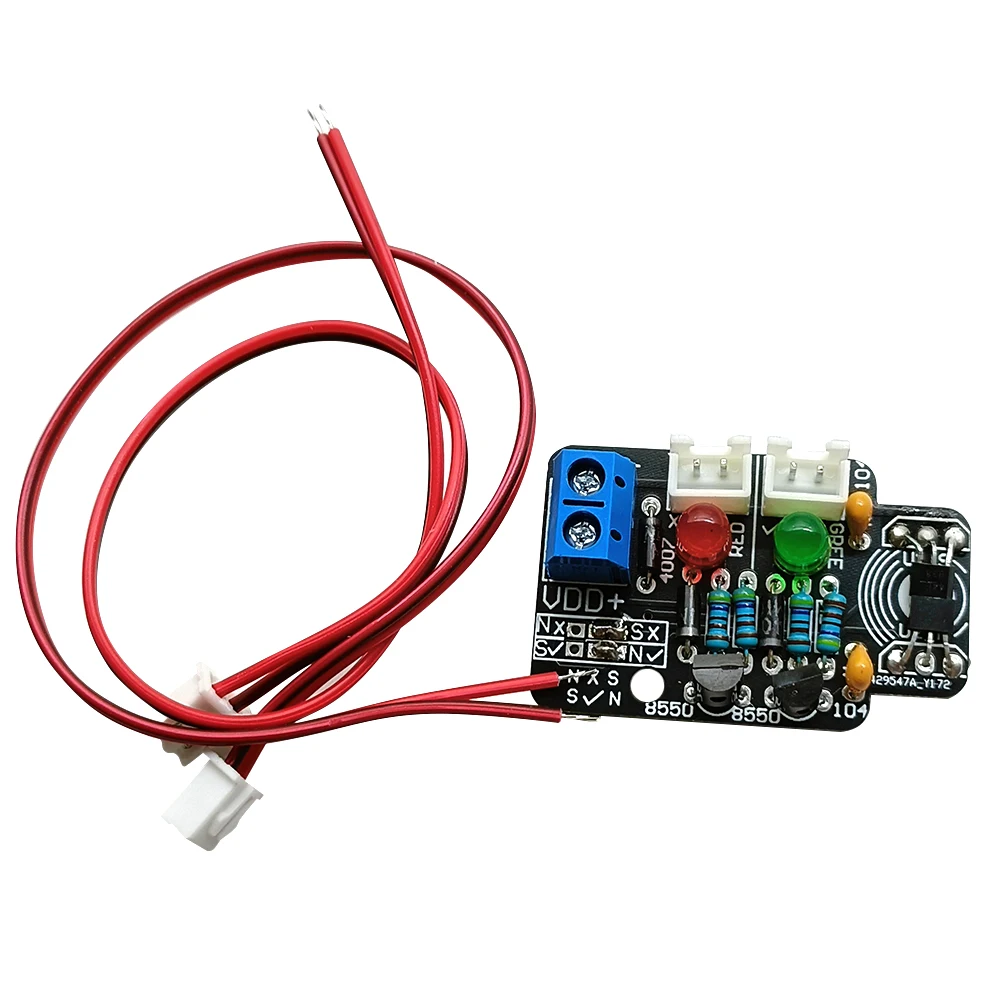 DC5-20V Hall Magnet Módulo de Detecção Pólo Norte/Pólo Sul Indução Magnética Módulo Resolvedor Pólo Magnético XH2.54-2P Cabo Plug-in