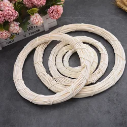 Artificial Wreath Rattan Ring 10/15/20/25/30cm DIY Easter Wreath Wicker Vine Halloween Christmas Garland Ring Xmas Party Decor