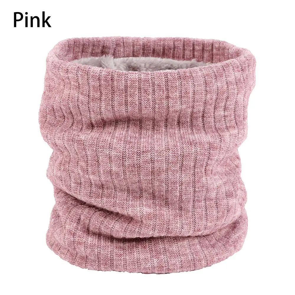

Soft Unisex Windproof Knitted Thick Double-Layer Neck Warmer Fleece Lined Scarf Winter Neck Gaiter Circle Loop Scarves