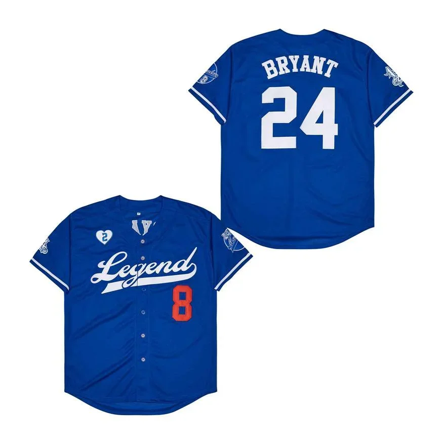 New Baseball Jersey LA LEGEND 8 24 Anniversary Jerseys Sewing Embroidery High Quality Sports Outdoor Blue Green 2023 New