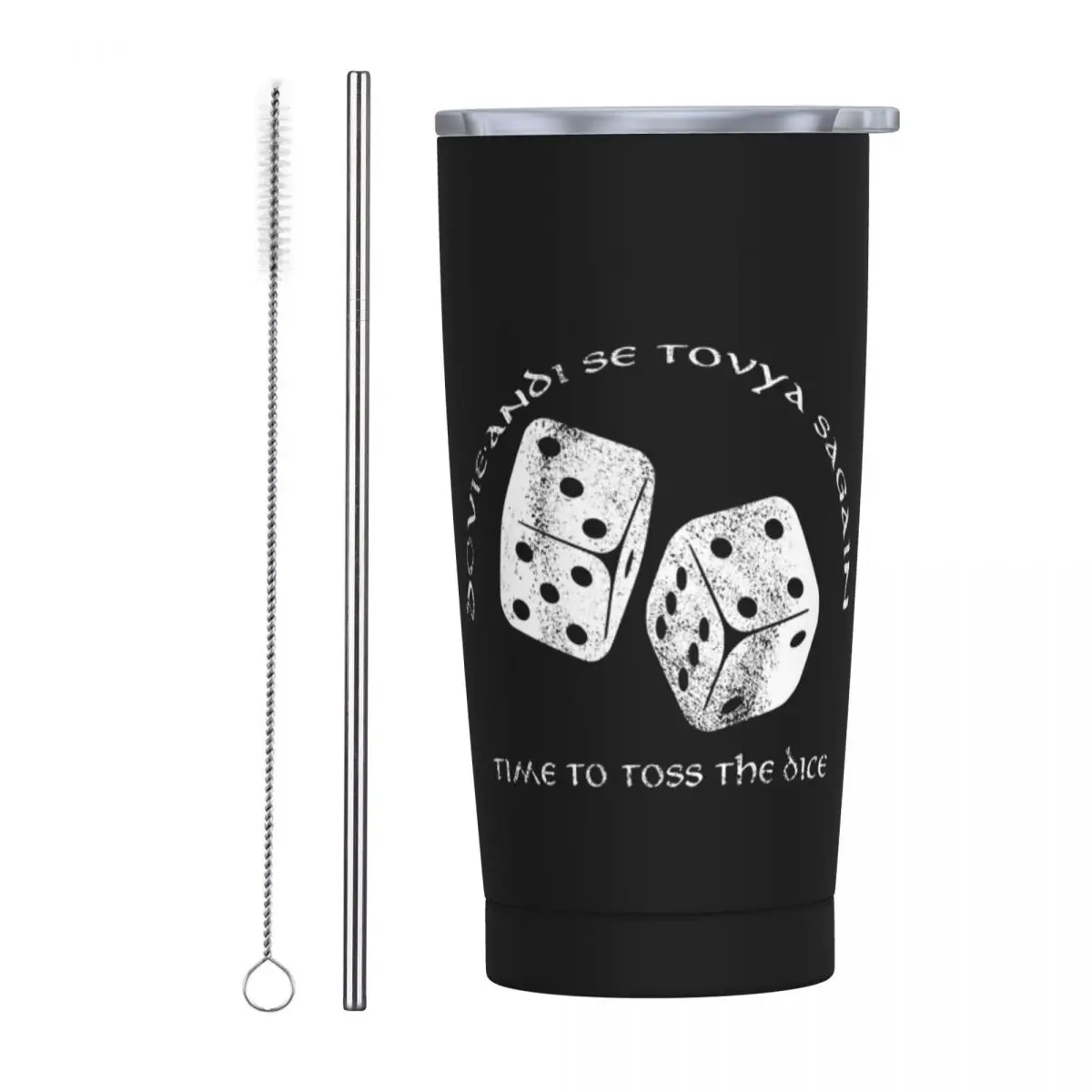 Time To Toss The Dice Wheel Of Time Stainless Steel Tumbler Vacuum Insulated Mug Thermal Cold Cups Straw With Lid 20oz