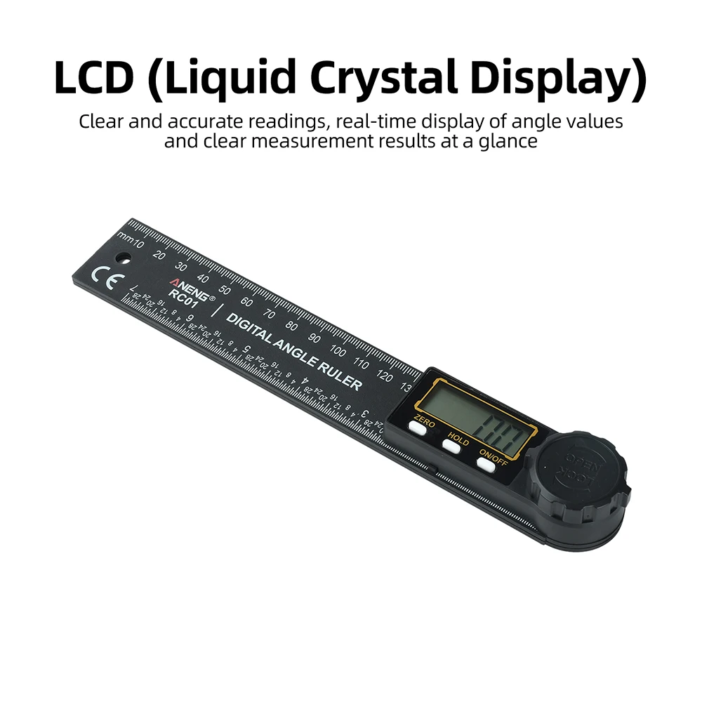 ANENG Hochpräzisions-360 ° Digitaler LCD-Winkelmesser, Winkelfinder, Holzbearbeitungswerkzeuge für Rauminspektion und -messung – Detail 5