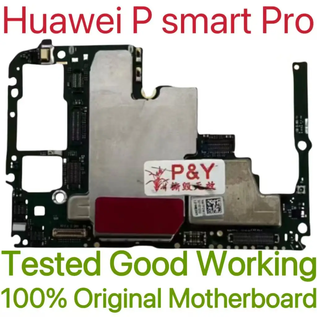 Original Unlocked Main Board For Huawei P smart Pro Mainboard Motherboard Unlocked With Chips Circuits Flex Cable