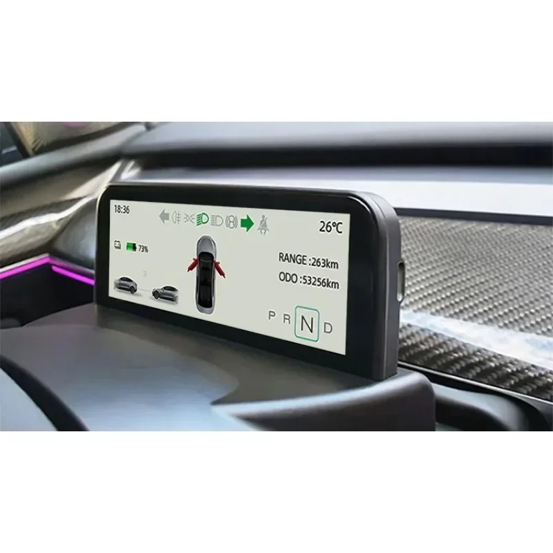 Super Performance Hud Dashboard Display Monitor 4.6 inch Screen For Tesla Model 3, Model Y