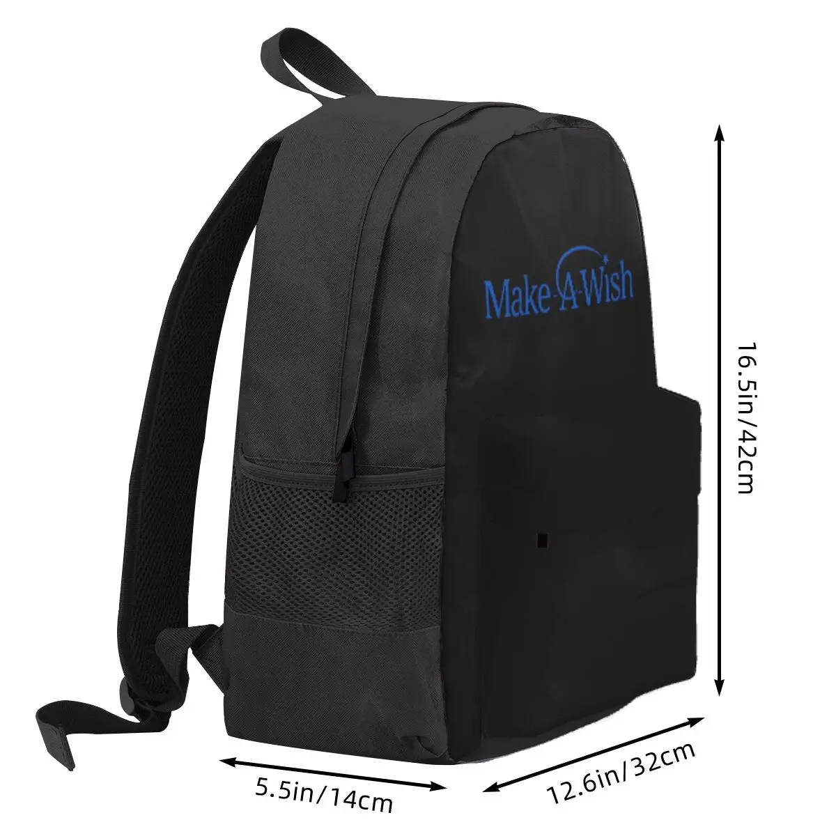 Make A Wish Foundation Of America Student Backpack School Bag Hiking Travel Daypack for Boys Girls Bookbag Shoulder Bags