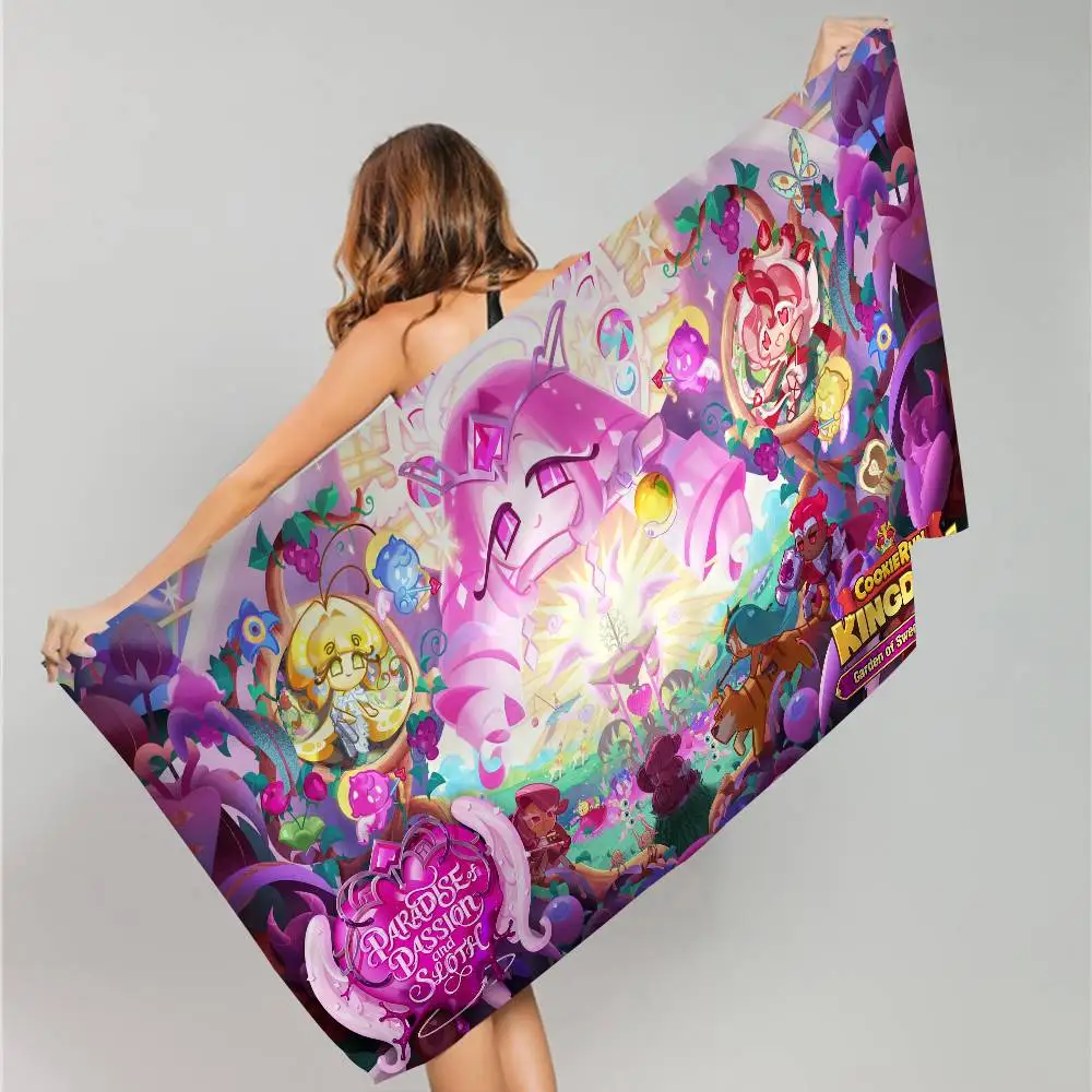 Game C-Cookie run K-ingdom Microfiber Beach Towel Absorbent Quick dry Soft Yoga Swimming Resort Mountain Climbing Towel