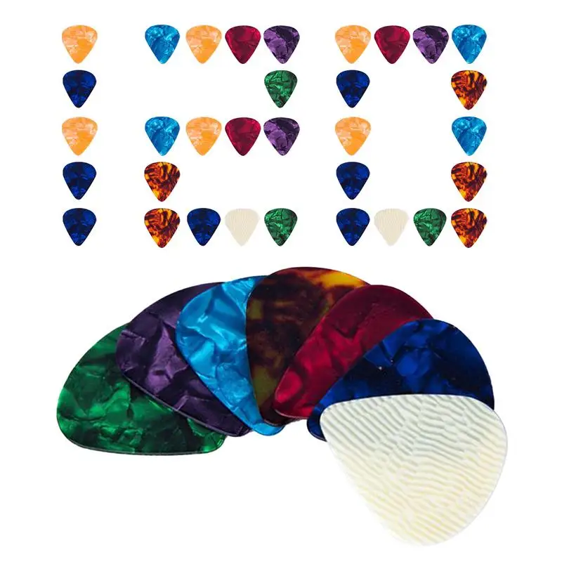 

Guitar Pick Set Of 120 Guitar Picks 0.46/0.71/0.96mm Thickness Smooth Playability Musical Instrument Accessories For Ukulele