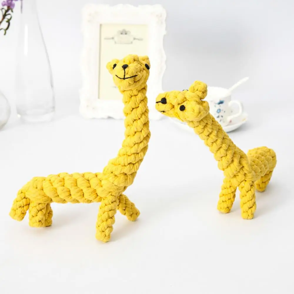 Braided Rope Dog Slipper Bear Duck Pet Dog Teeth Cleaning Chew Teething Toy Squeaky Dog Toy Dog Rope Toys Puppy Fluffy Chew Rope