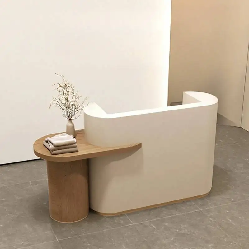 

Storage Aesthetics Reception Desks Modern Hotels Corner Stands Reception Counter Hutch Indoor Mostrador Recepcion Furniture