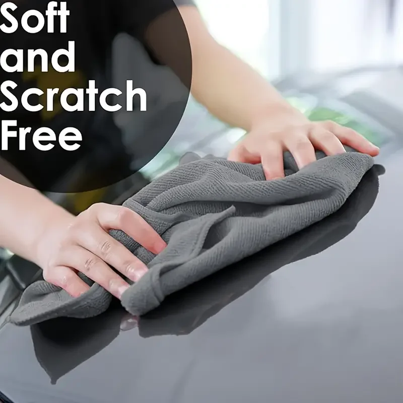 1/50pcs Gray Bamboo Charcoal Thickened Super Absorbent Dishcloth Oil Resistant Kitchen Wipes Microfiber Cleaning Cloths