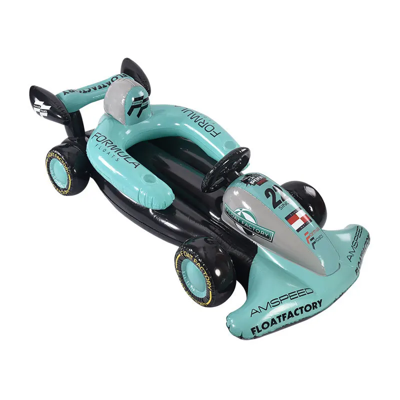 Inflatable Racing Pool Float PVC F1 Model Large Cartoon Water Toy With Seat For Adult Pool Beach Summer Party Use