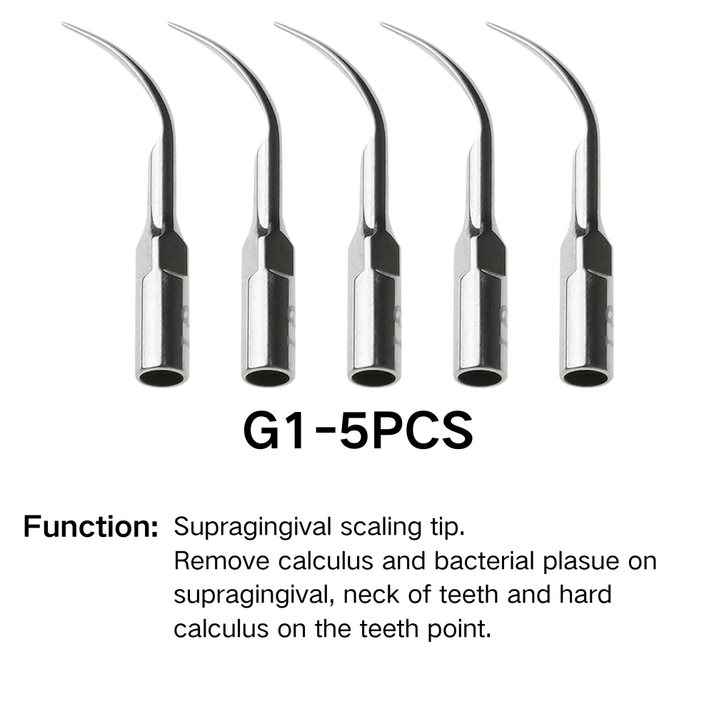 AG 5Pcs/Pack Dental Scaler Tips Ultrasonic Scaler Tip Fit EMS Woodpecker Dental Ultrasonic Scaler Scaling Tip Dentist Instrument