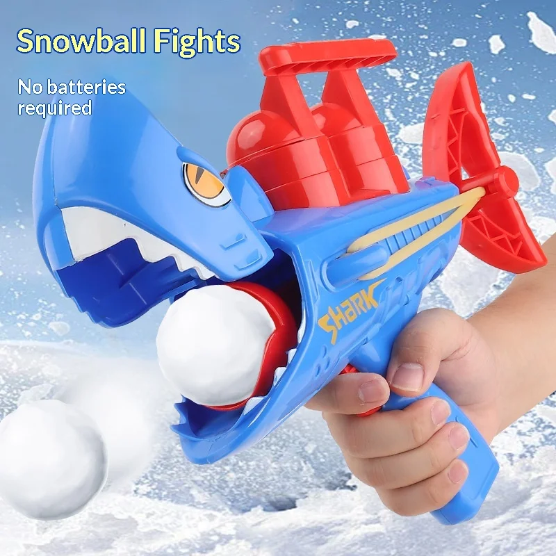 Popular Snowball Toys For Children Aged 3-12 Including Shark Snowball Guns Fun Outdoor Sports Toys and Great Gifts For Kids.