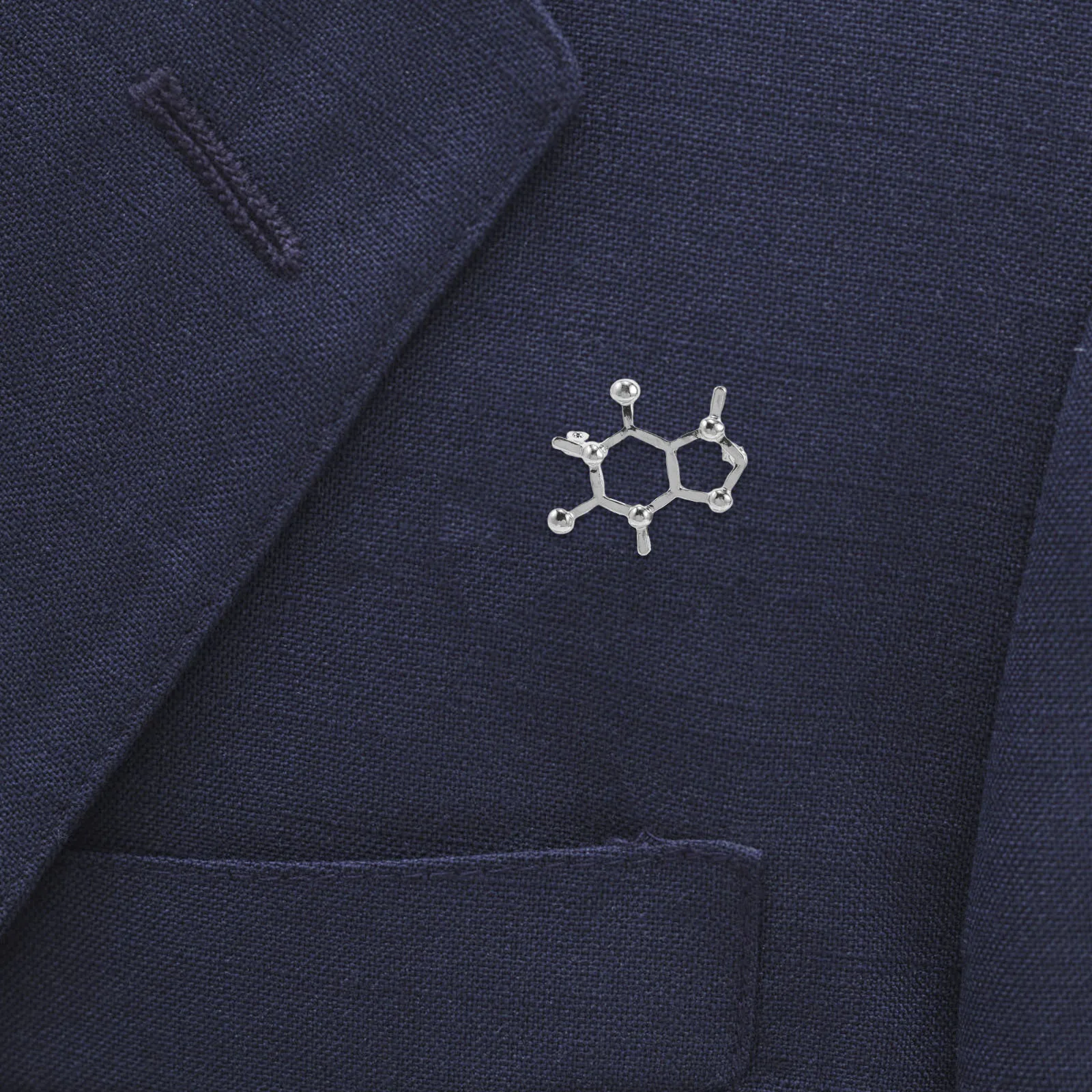 Molecular Brooch Zinc Alloy Clothes Pins Exquisite Jewelry Accessories Chemisty Shape Science Theme Student Gift