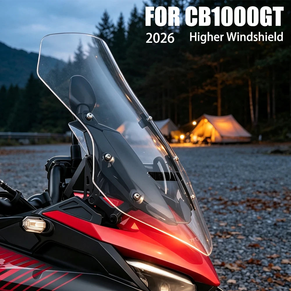 Genuine Higher Windshield Windscreen 95mm Tall Clear Touring Wind Deflector Original Screen 2026+ For Honda CB1000GT
