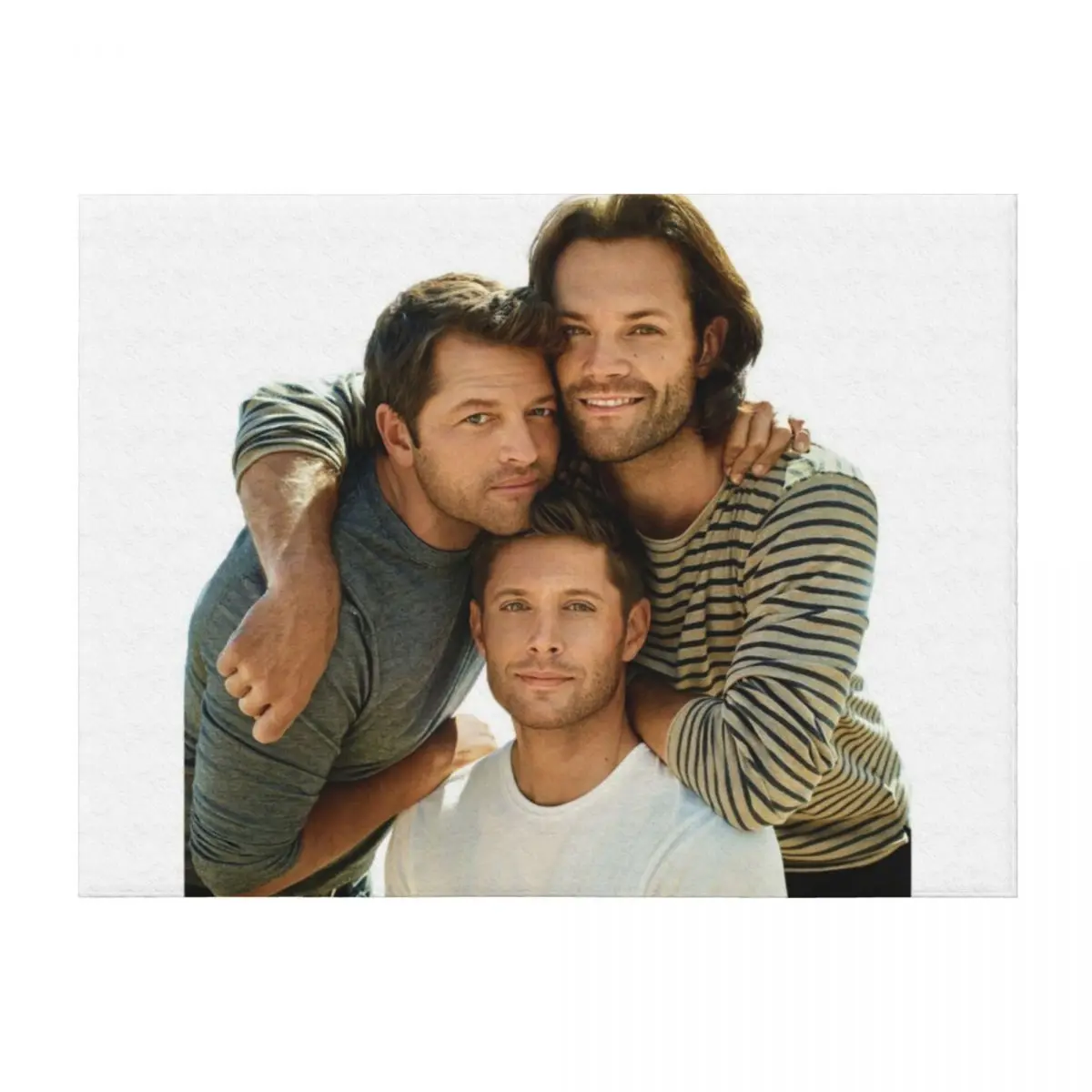 

Jared, Jensen & Misha Throw Blanket Furry Camping Cute sofa bed Blankets