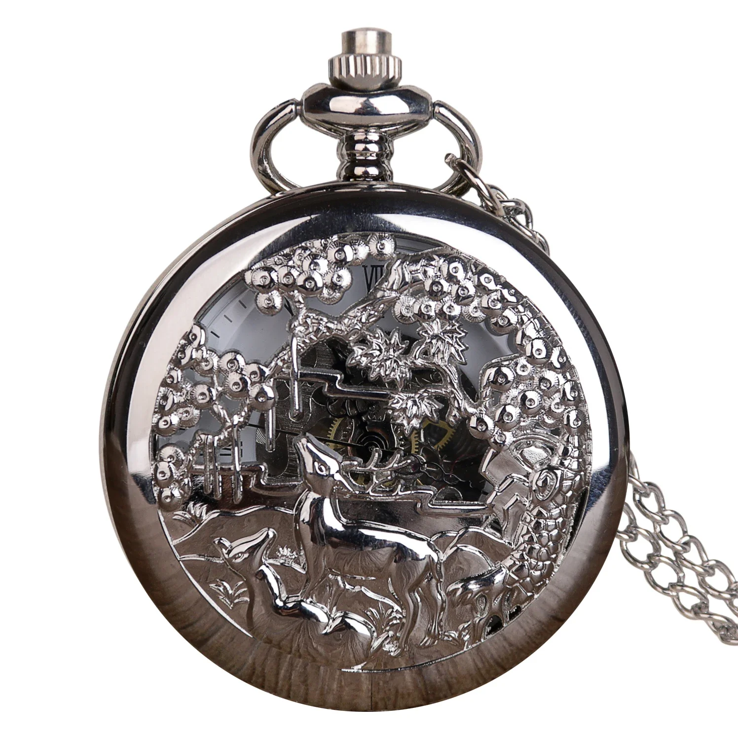 Fashion Vintage 2 Sides Open Case Pocket Watch Mechanical For Men Women High Quality Luxury Hollow Skeleton Hand Wind Fob Watch