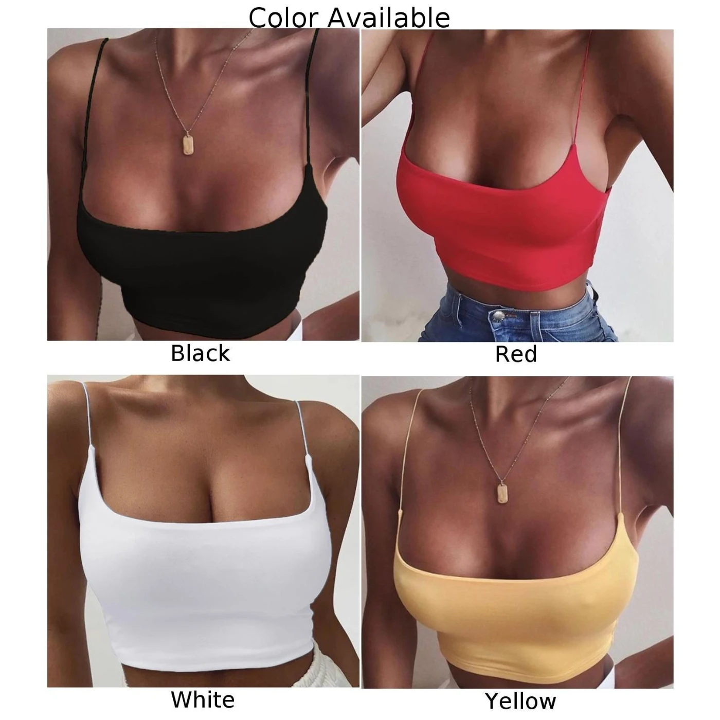 Womens Breathable Camisole Crop Top - Elastic Low Back, Plus Size - usage example