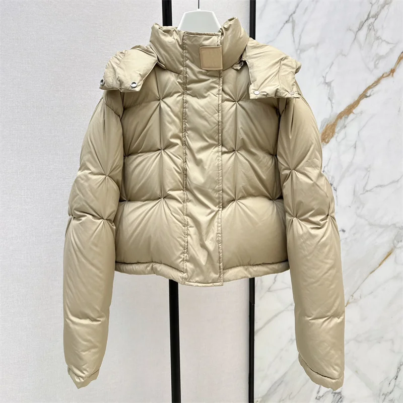 Women\'s winter down jacket 2024 New High quality duck down filled warm thick jacket fashion slim hooded Puffer coats down coats