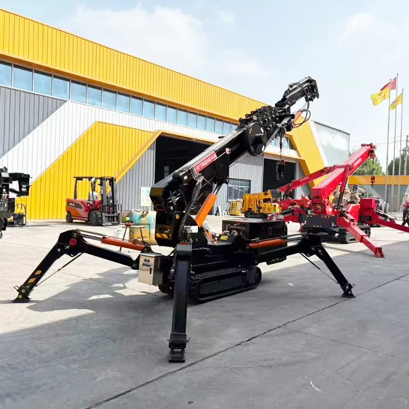 Compact Spider Crane Electric Mini Hydraulic Lifting Machine Heavy Duty Remote Control Equipment