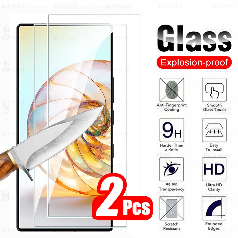 For ZTE nubia Z60 Ultra Glass 2Pcs Tempered Glass Red Magic 9 Pro+ 8 8s Pro Plus Z50 Z60Ultra Z50Ultra 5G 6.8in Screen Protector