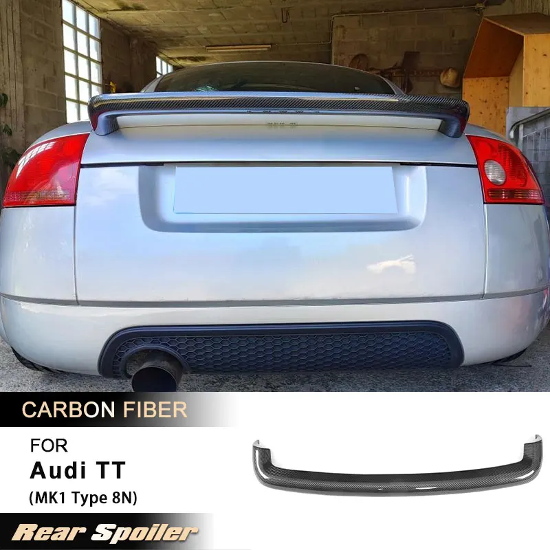 Rear Trunk Lip Spoiler Boot Wing for Audi TT 1998 - 2006 MK1 Type 8N Rear Trunk Spoiler Wing Lip Carbon Fiber