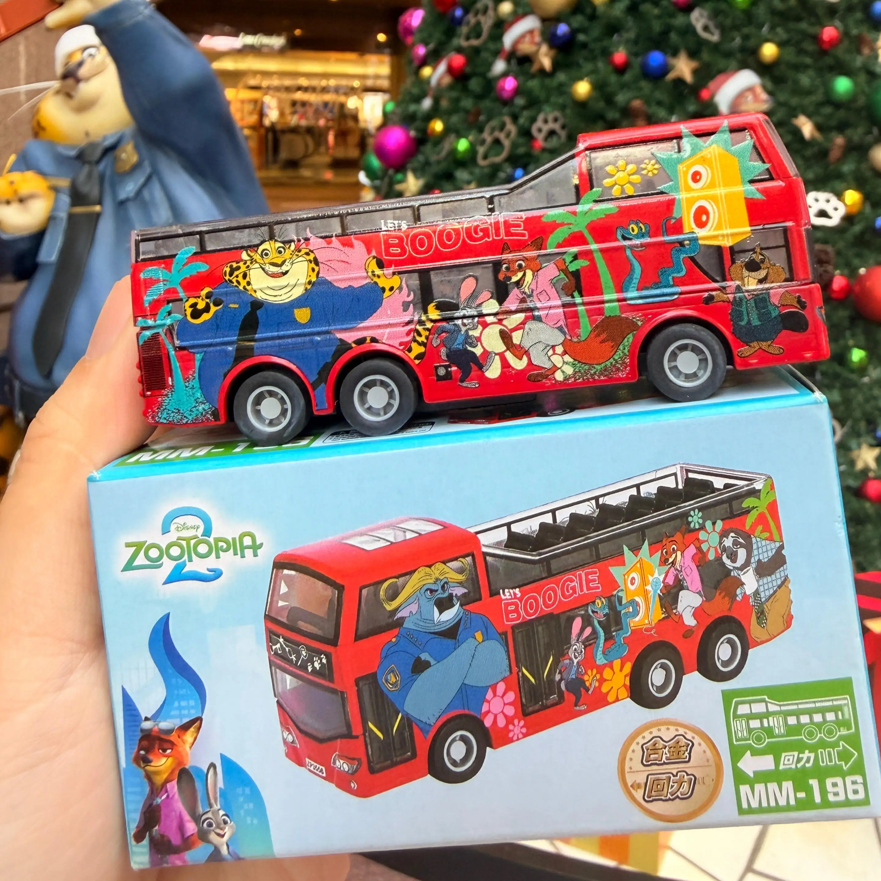 Set di veicoli pressofusi in edizione limitata Disney Zootopia Hong Kong - Tour Bus e auto turistiche, macchinine pull-back da collezione