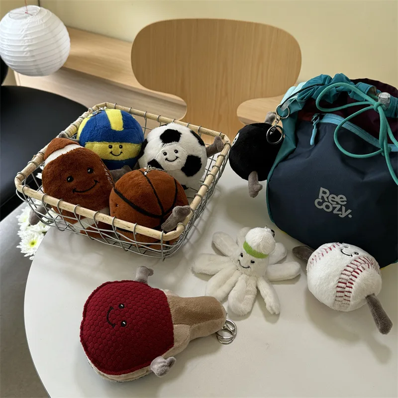 

Милый плюшевый брелок-шарик, мягкий мини-плюшевый кулон, подвеска для сумки, кавайный брелок для ключей, аксессуары, подарок для детей, новинка 2026 года