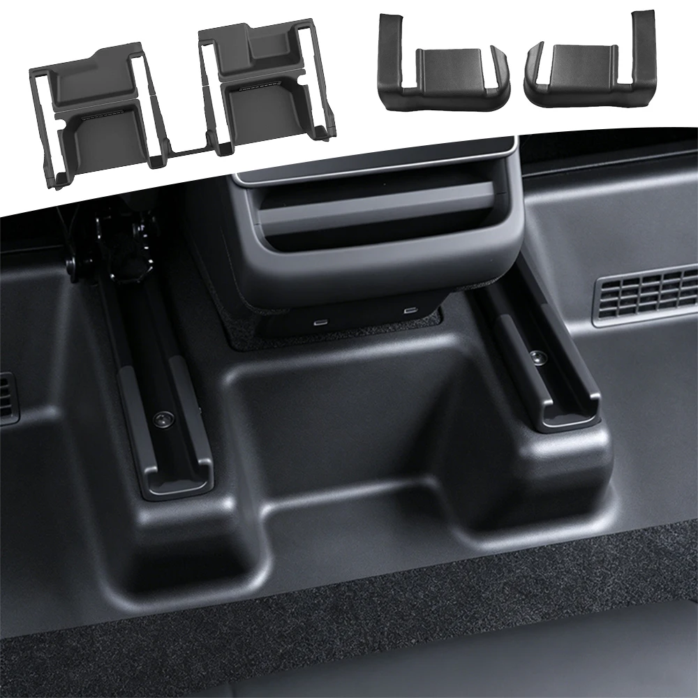 For Tesla Model YL Model Y Juniper Under Seat Corner Guard Seat Slide Rail Protector Cover Anti-Kick Decor Flocking Accessories