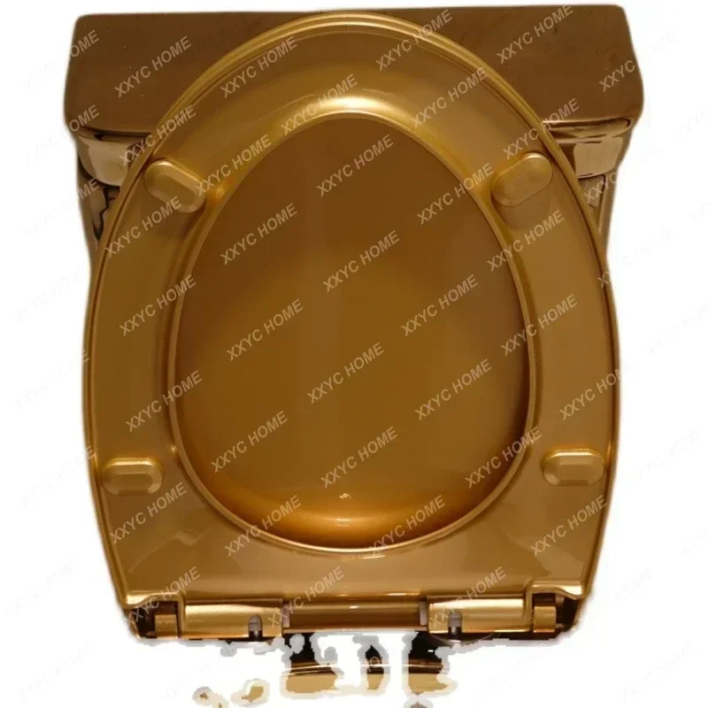 Golden Toilet Cover Universal Slow Drop Mute Toilet Pedestal Ring Cover UV Toilet Board Closestool Fittings