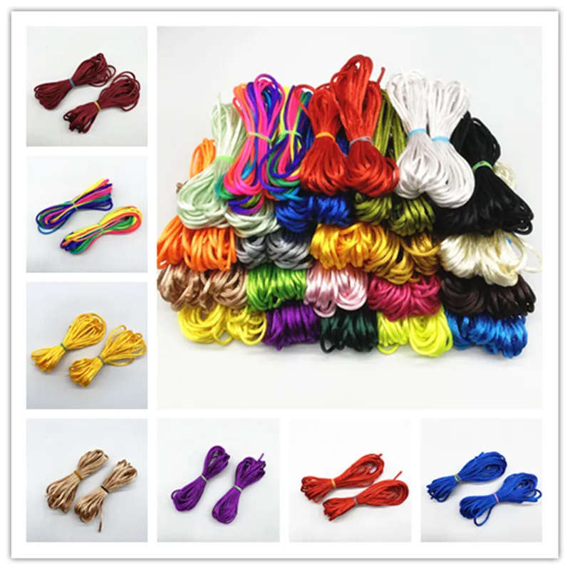 جديد 5 متر/مجموعة 2.0 مللي متر الصينية عقدة خط الحبل الحرير الحرير الحبل النايلون الحبل DIY بها بنفسك سلسلة قلادة أساور الحبل #1