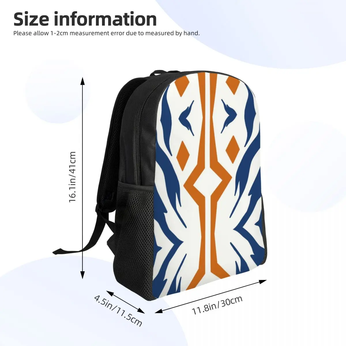 Fulcrum Ahsoka Tano Cosplay Mochilas para Meninos e Meninas, Sci Fi, Tribal Wars, Escola, Sacos de Viagem Universitária, Bookbag Fits 15 "Laptop