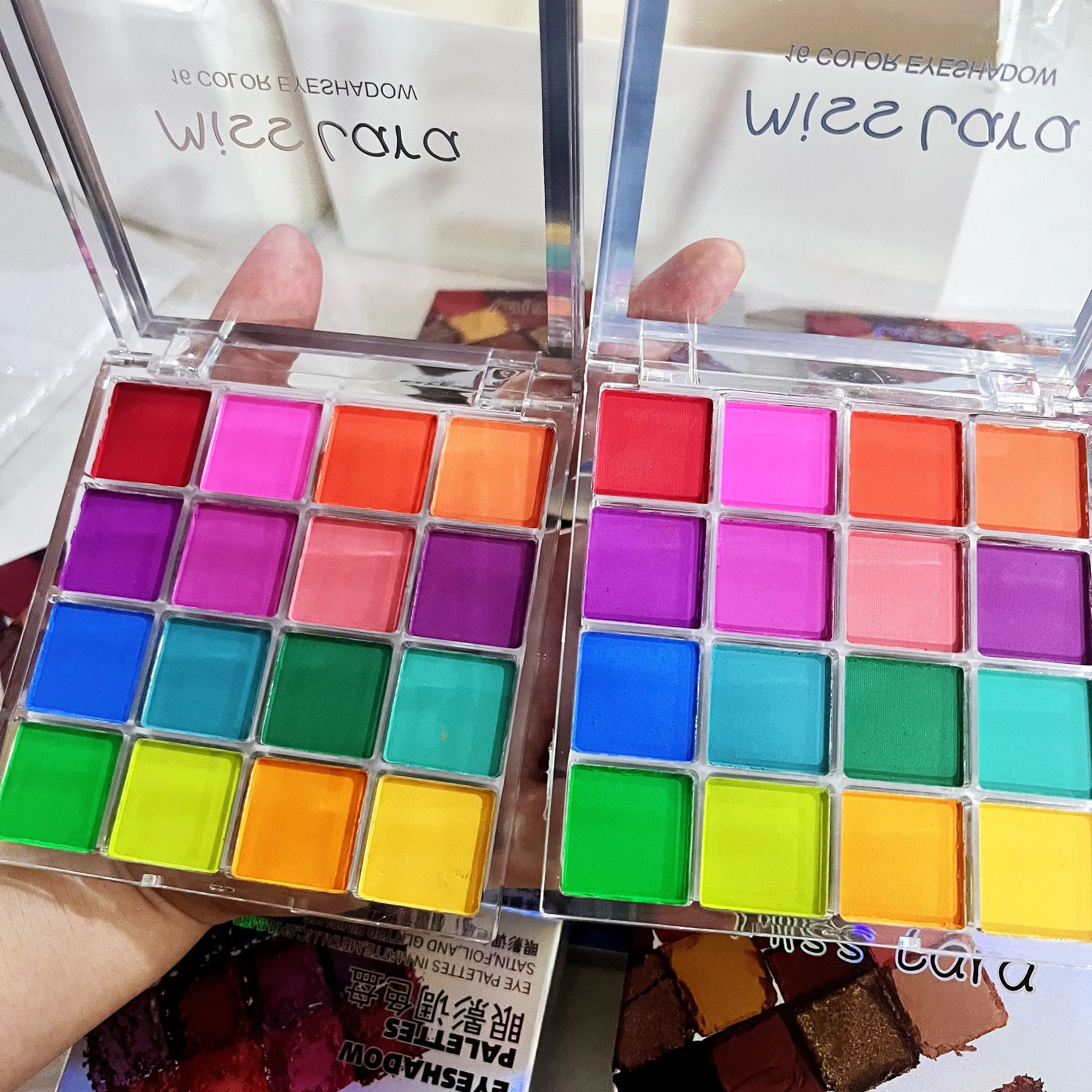 

9/16Colors Solid Fluorescent Ombre Nail Art Glitter Neon Nail Pigment Powder Gradient Rubbing Dust Chrome Effect Manicure Decor*